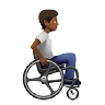Person In Manual Wheelchair Facing Right: Medium-Dark Skin Tone Emoji 🧑🏾‍🦽‍➡️ image - Apple style