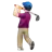 Person Golfing: Light Skin Tone