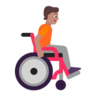 Person In Manual Wheelchair Facing Right: Medium Skin Tone Emoji 🧑🏽‍🦽‍➡️ image - Microsoft Classic 2D style