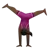 Woman Cartwheeling: Dark Skin Tone
