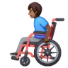 Man In Manual Wheelchair: Medium-Dark Skin Tone Emoji 👨🏾‍🦽 image - Samsung style