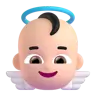 Baby Angel: Light Skin Tone Emoji 👼🏻 image - Microsoft 3D Fluent style