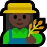 Woman Farmer: Dark Skin Tone Emoji 👩🏿‍🌾 image - Microsoft Windows 10 Segoe UI Emoji style