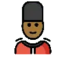 Guard: Medium-Dark Skin Tone Emoji 💂🏾 image - OpenMoji style