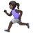 Woman Running: Dark Skin Tone