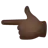 Backhand Index Pointing Left: Dark Skin Tone
