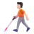 Person With White Cane: Light Skin Tone