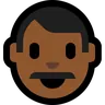 Man: Medium-Dark Skin Tone Emoji 👨🏾 image - Microsoft Windows 10 Segoe UI Emoji style