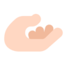 Palm Up Hand: Light Skin Tone Emoji 🫴🏻 image - Microsoft Classic 2D style