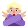 Woman Gesturing No: Medium-Light Skin Tone Emoji 🙅🏼‍♀️ image - Microsoft Classic 2D style
