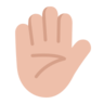 Raised Hand: Medium-Light Skin Tone Emoji ✋🏼 image - Microsoft Classic 2D style
