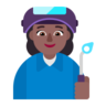 Woman Factory Worker: Medium-Dark Skin Tone Emoji 👩🏾‍🏭 image - Microsoft Classic 2D style