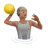 Person Playing Water Polo: Medium Skin Tone