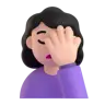 Woman Facepalming: Light Skin Tone Emoji 🤦🏻‍♀️ image - Microsoft 3D Fluent style