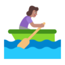 Woman Rowing Boat: Medium Skin Tone Emoji 🚣🏽‍♀️ image - Microsoft Classic 2D style