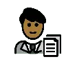 Man Office Worker: Medium-Dark Skin Tone Emoji 👨🏾‍💼 image - OpenMoji style