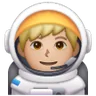Man Astronaut: Medium-Light Skin Tone Emoji 👨🏼‍🚀 image - Samsung style