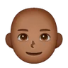 Man: Medium-Dark Skin Tone, Bald Emoji 👨🏾‍🦲 image - Samsung style