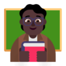 Teacher: Dark Skin Tone Emoji 🧑🏿‍🏫 image - Microsoft Classic 2D style