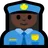 Woman Police Officer: Dark Skin Tone