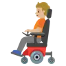 Person In Motorized Wheelchair: Medium-Light Skin Tone Emoji 🧑🏼‍🦼 image - Google Noto Color style