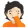 Person Facepalming: Light Skin Tone Emoji 🤦🏻 image - Google Noto Color style