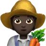 Farmer: Dark Skin Tone Emoji 🧑🏿‍🌾 image - Apple style