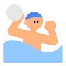 Man Playing Water Polo: Medium-Light Skin Tone Emoji 🤽🏼‍♂️ image - Tossface style