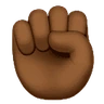 Raised Fist: Medium-Dark Skin Tone Emoji ✊🏾 image - Huawei Harmony OS style