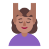 Woman Getting Massage: Medium Skin Tone Emoji 💆🏽‍♀️ image - Microsoft Classic 2D style