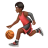 Person Bouncing Ball: Medium-Dark Skin Tone Emoji ⛹🏾 image - Huawei Harmony OS style