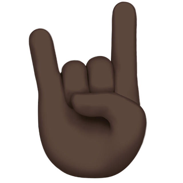 Sign Of The Horns: Dark Skin Tone