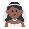 Woman With Veil: Medium-Dark Skin Tone Emoji 👰🏾‍♀️ image - Tossface style