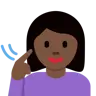 Deaf Woman: Dark Skin Tone Emoji 🧏🏿‍♀️ image - Twitter / X (Twemoji) style