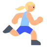 Woman Running: Medium-Light Skin Tone Emoji 🏃🏼‍♀️ image - Tossface style