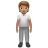 Person Standing: Medium Skin Tone Emoji 🧍🏽 image - Apple style