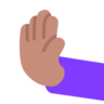 Leftwards Pushing Hand: Medium Skin Tone Emoji 🫷🏽 image - Microsoft Classic 2D style