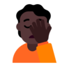 Person Facepalming: Dark Skin Tone Emoji 🤦🏿 image - Microsoft Classic 2D style
