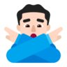 Man Gesturing No: Light Skin Tone Emoji 🙅🏻‍♂️ image - Microsoft Classic 2D style