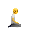 Person Kneeling Facing Right Emoji 🧎‍➡️ image - Apple style