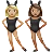 Women With Bunny Ears: Medium-Light Skin Tone, Medium Skin Tone