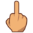 Middle Finger: Medium Skin Tone