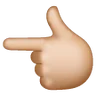Backhand Index Pointing Left: Medium-Light Skin Tone Emoji 👈🏼 image - Samsung style