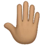 Raised Back Of Hand: Medium Skin Tone Emoji 🤚🏽 image - Huawei Harmony OS style