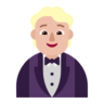 Person In Tuxedo: Medium-Light Skin Tone Emoji 🤵🏼 image - Microsoft Classic 2D style