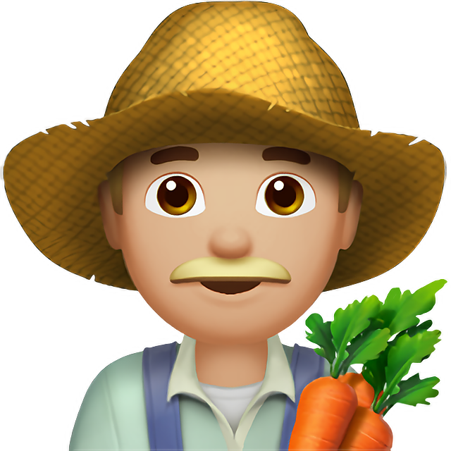 Man Farmer: Medium-Light Skin Tone