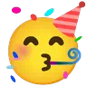 Partying Face Emoji 🥳 image - Google Noto Color Animated style