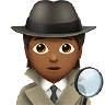 Detective: Medium-Dark Skin Tone Emoji 🕵🏾 image - Apple style