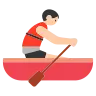 Person Rowing Boat: Light Skin Tone Emoji 🚣🏻 image - Tossface style