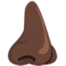 Nose: Dark Skin Tone Emoji 👃🏿 image - Facebook Messenger (2016) style